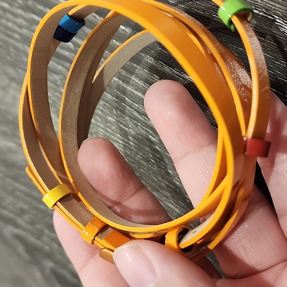 Swatch Fun Colourful Patent Leather Wrap Bracelet - Picture 4 of 5